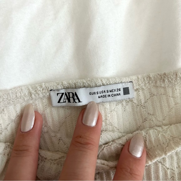 Zara lace floral crop top - Picture 4 of 4